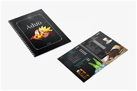 Aduo Cafe / Spiralli Menü Tasarımı ve Üretimi